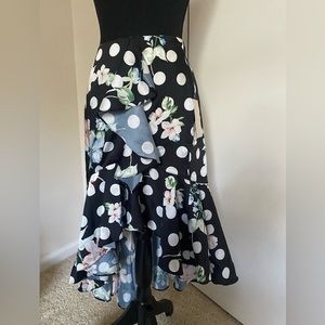 Alexia Admor Polka Dot Trumpet Skirt - Size 12 - NWT